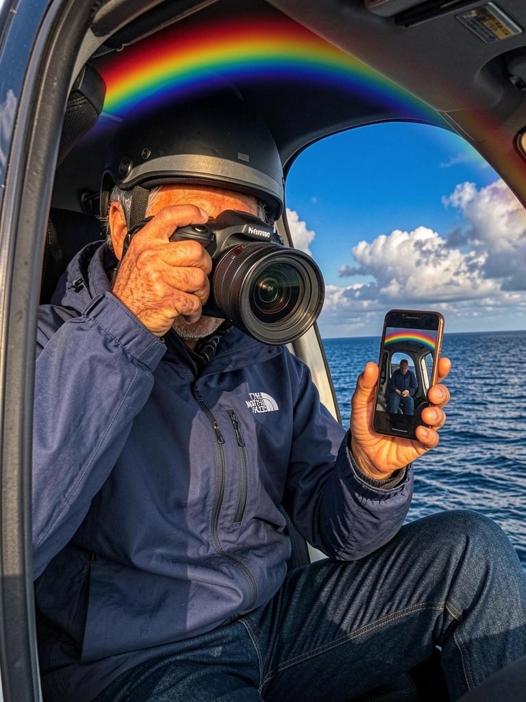 Gráfico de barras comparando custos de celular e câmera DSLR, com valores em reais.
